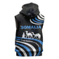 Somalia Sleeveless Hoodie with From Nomads to Nation Camel Galaxy Flag Spirit - African Pride