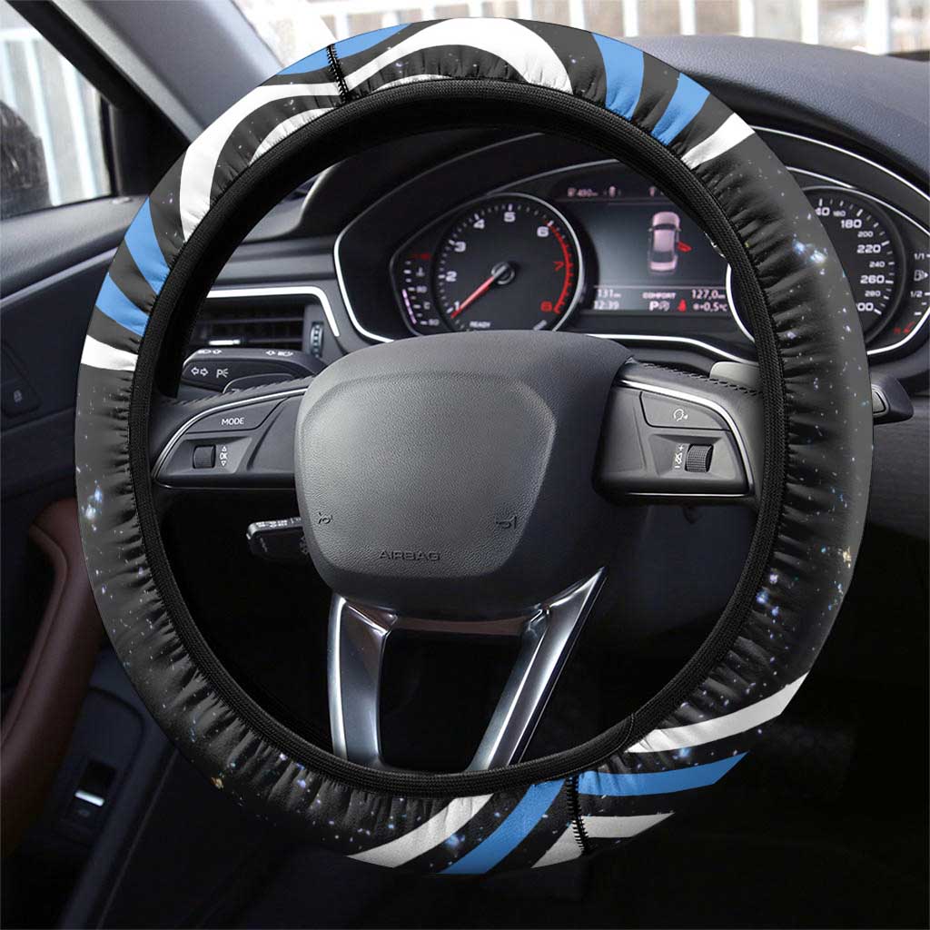 Somalia Steering Wheel Cover with From Nomads to Nation Camel Galaxy Flag Spirit