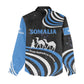 Somalia Women Casual Shirt with From Nomads to Nation Camel Galaxy Flag Spirit