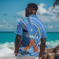 Somalia Hawaiian Shirt with Raised Fist Flag Blue Unity Wave Spirit