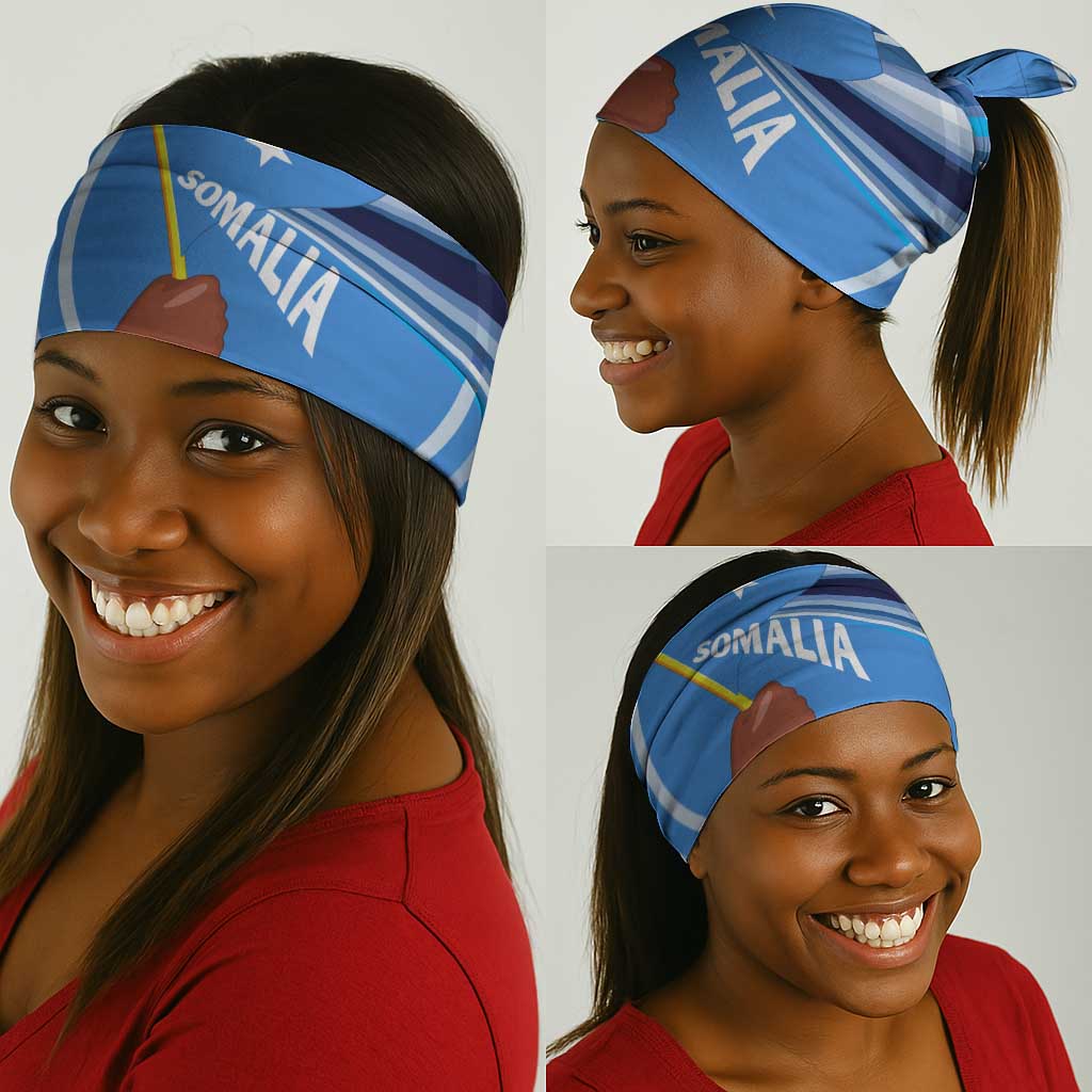 Somalia Neck Gaiter Raised Fist Flag Blue Unity Wave Spirit TS04