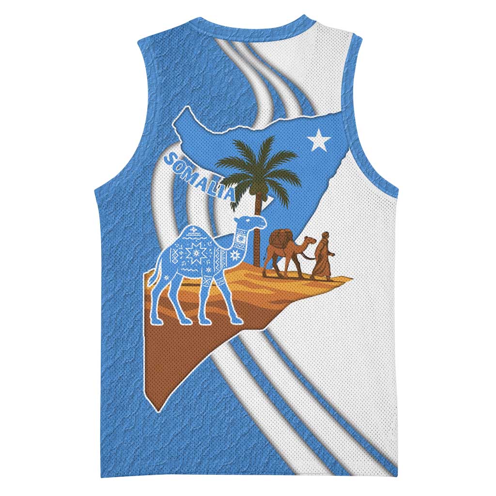 Somalia Basketball Jersey with Camel Desert Map Palm Tree Heritage Spirit TS04