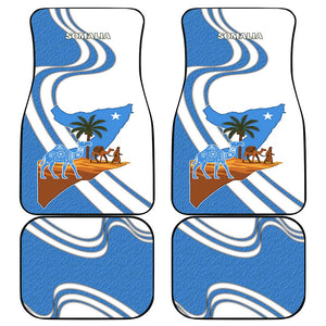 Somalia Car Mats with Camel Desert Map Palm Tree Heritage Spirit