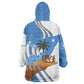 Somalia Kid Wearable Blanket Hoodie with Camel Desert Map Palm Tree Heritage Spirit