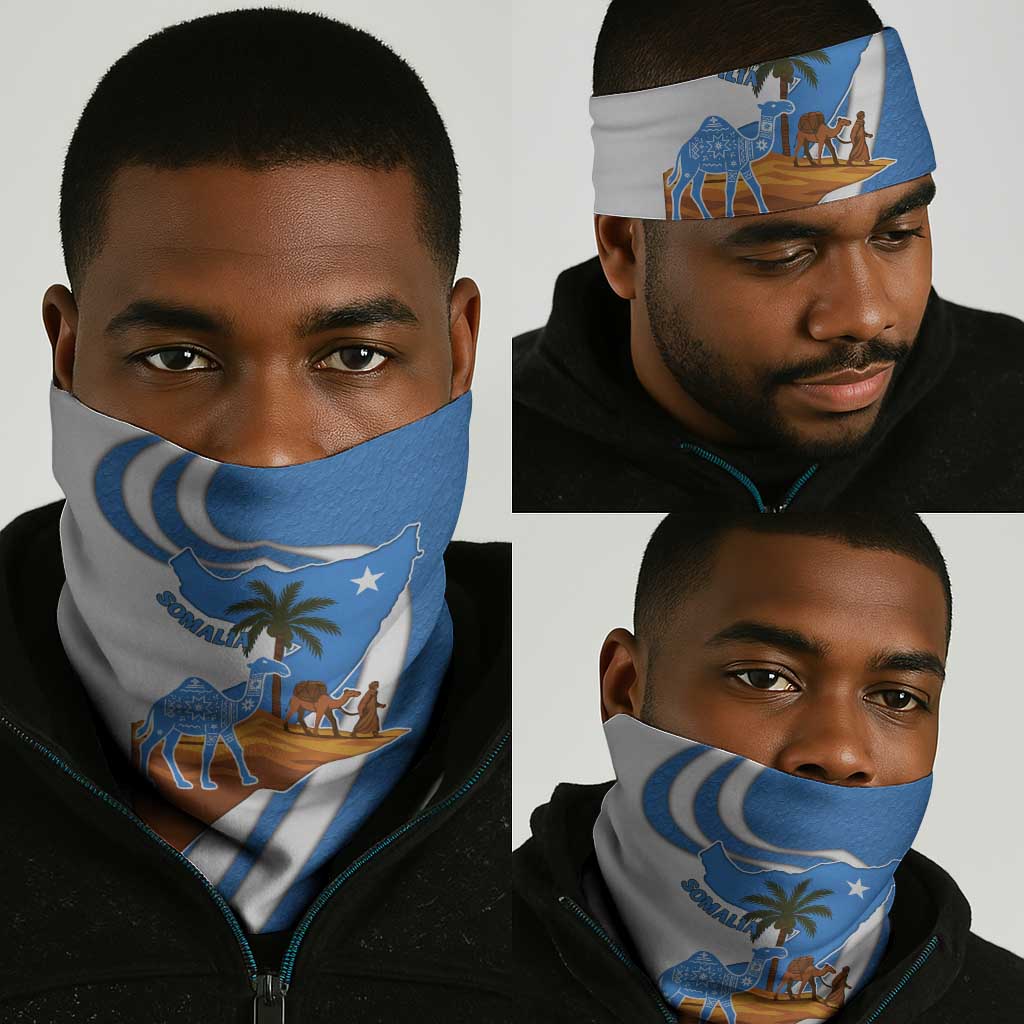 Somalia Neck Gaiter Camel Desert Map Palm Tree Heritage Spirit TS04