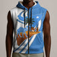 Somalia Sleeveless Zip Hoodie with Camel Desert Map Palm Tree Heritage Spirit - African Pride