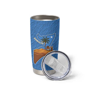 Somalia Tumbler Cup with Camel Desert Map Palm Tree Heritage Spirit