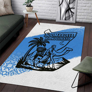 Somalia Area Rug with Soomaaliya Ha Noolaato Nomad Moon Flag Spirit