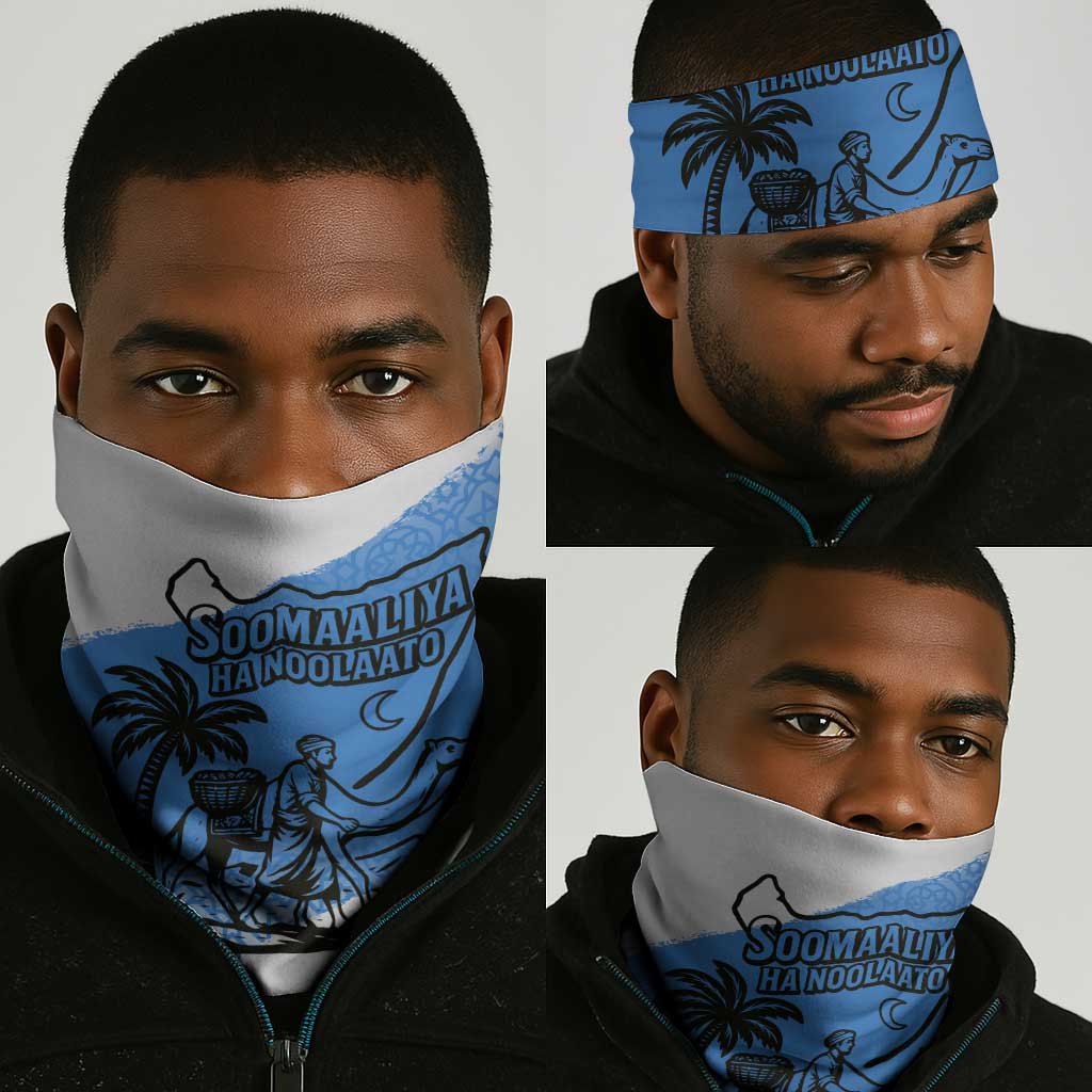 Somalia Neck Gaiter Soomaaliya Ha Noolaato Nomad Moon Flag Spirit TS04