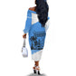 Somalia Off The Shoulder Long Sleeve Dress with Soomaaliya Ha Noolaato Nomad Moon Flag Spirit