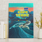 Cape Verde Canvas Wall Art with Loggerhead Sea Turtle Ocean Sunset Spirit