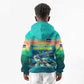 Cape Verde Kid Hoodie with Loggerhead Sea Turtle Ocean Sunset Spirit