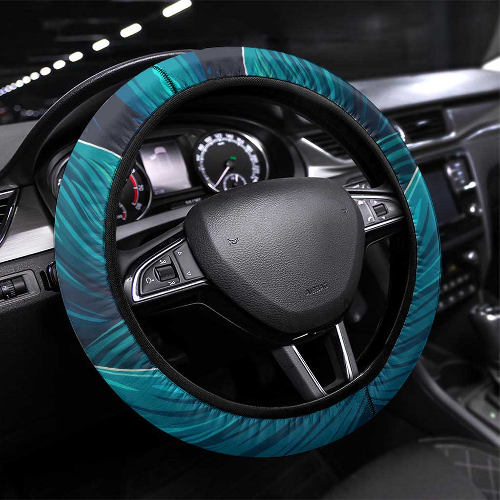Cape Verde Steering Wheel Cover with Loggerhead Sea Turtle Ocean Sunset Spirit