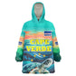 Cape Verde Wearable Blanket Hoodie with Loggerhead Sea Turtle Ocean Sunset Spirit