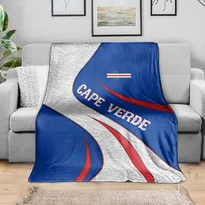 Cape Verde Blanket with Blue Red Flag Nós Kretxeu Spirit
