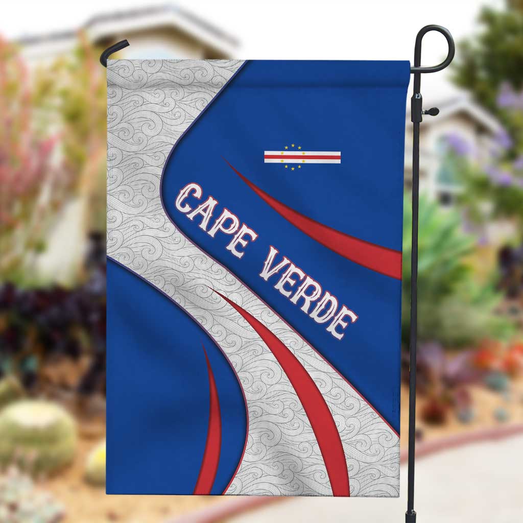 Cape Verde Garden Flag with Blue Red Flag Nós Kretxeu Spirit