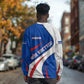 Cape Verde Long Sleeve Shirt with Blue Red Flag Nós Kretxeu Spirit