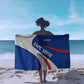 Cape Verde Sarong with Blue Red Flag Nós Kretxeu Spirit