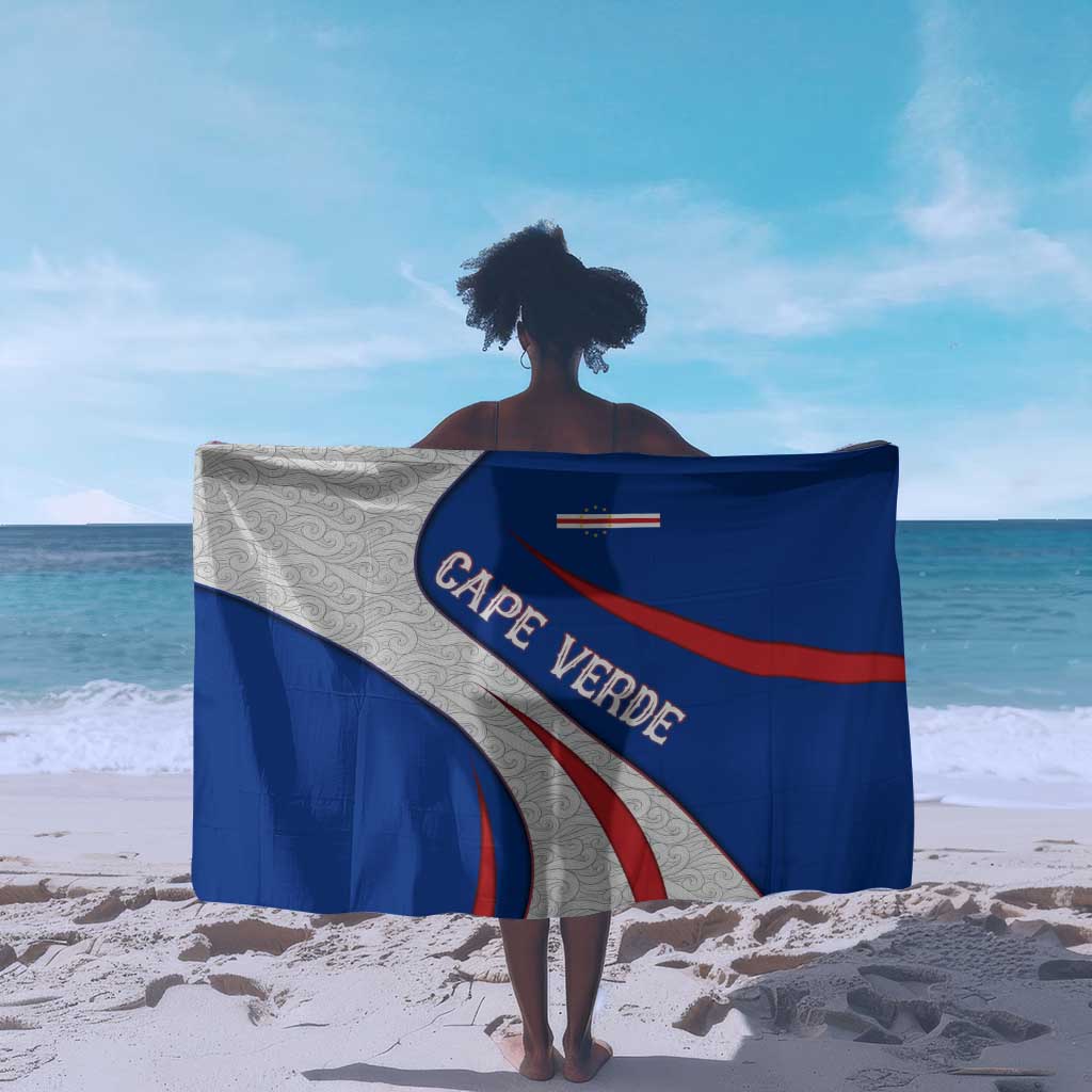 Cape Verde Sarong with Blue Red Flag Nós Kretxeu Spirit