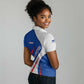 Cape Verde Women Polo Shirt with Blue Red Flag Nós Kretxeu Spirit