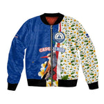 Cape Verde Bomber Jacket Kingfisher Bird Floral Flag Spirit - African Pride