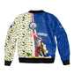 Cape Verde Bomber Jacket Kingfisher Bird Floral Flag Spirit - African Pride