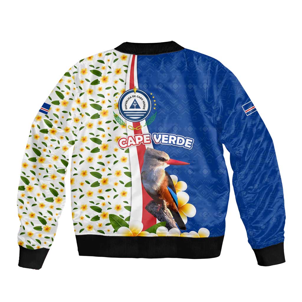 Cape Verde Bomber Jacket Kingfisher Bird Floral Flag Spirit - African Pride