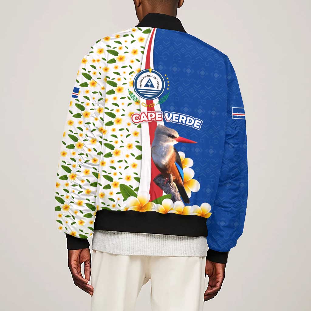 Cape Verde Bomber Jacket Kingfisher Bird Floral Flag Spirit - African Pride