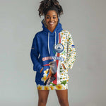 Cape Verde Hoodie Dress Kingfisher Bird Floral Flag Spirit - African Pride