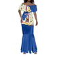 Cape Verde Mermaid Dress Kingfisher Bird Floral Flag Spirit - African Pride
