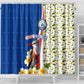 Cape Verde Shower Curtain Kingfisher Bird Floral Flag Spirit - African Pride