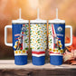 Cape Verde Tumbler With Handle Kingfisher Bird Floral Flag Spirit - African Pride