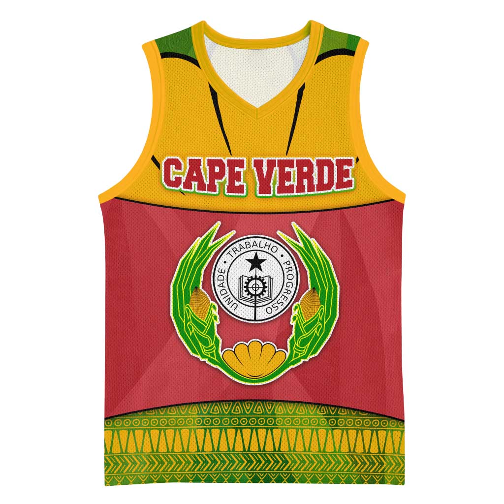 Cape Verde Basketball Jersey One Heart Ten Islands National Emblem Spirit TS04