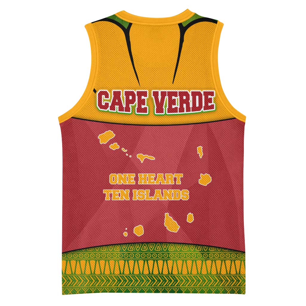 Cape Verde Basketball Jersey One Heart Ten Islands National Emblem Spirit TS04