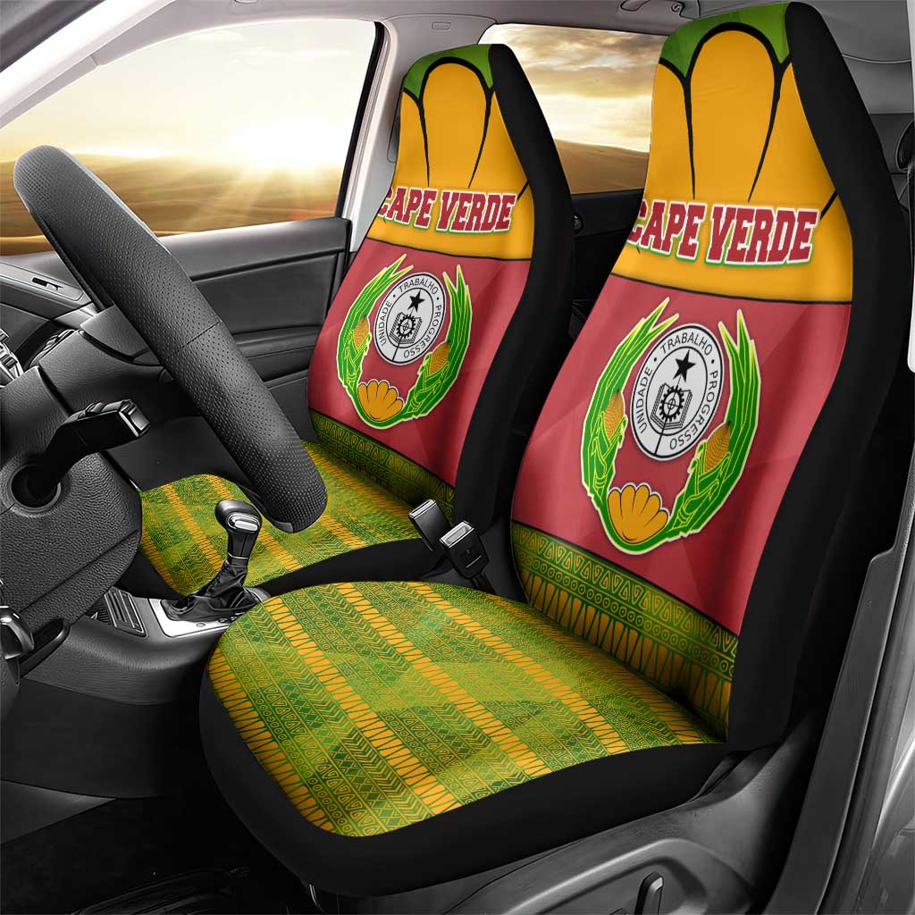 Cape Verde Car Seat Cover One Heart Ten Islands National Emblem Spirit - African Pride