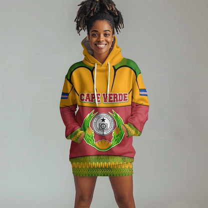 Cape Verde Hoodie Dress One Heart Ten Islands National Emblem Spirit - African Pride
