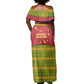 Cape Verde Off Shoulder Maxi Dress One Heart Ten Islands National Emblem Spirit - African Pride