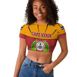 Cape Verde Raglan Cropped T shirt One Heart Ten Islands National Emblem Spirit - African Pride
