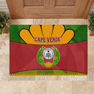 Cape Verde Rubber Doormat One Heart Ten Islands National Emblem Spirit - African Pride