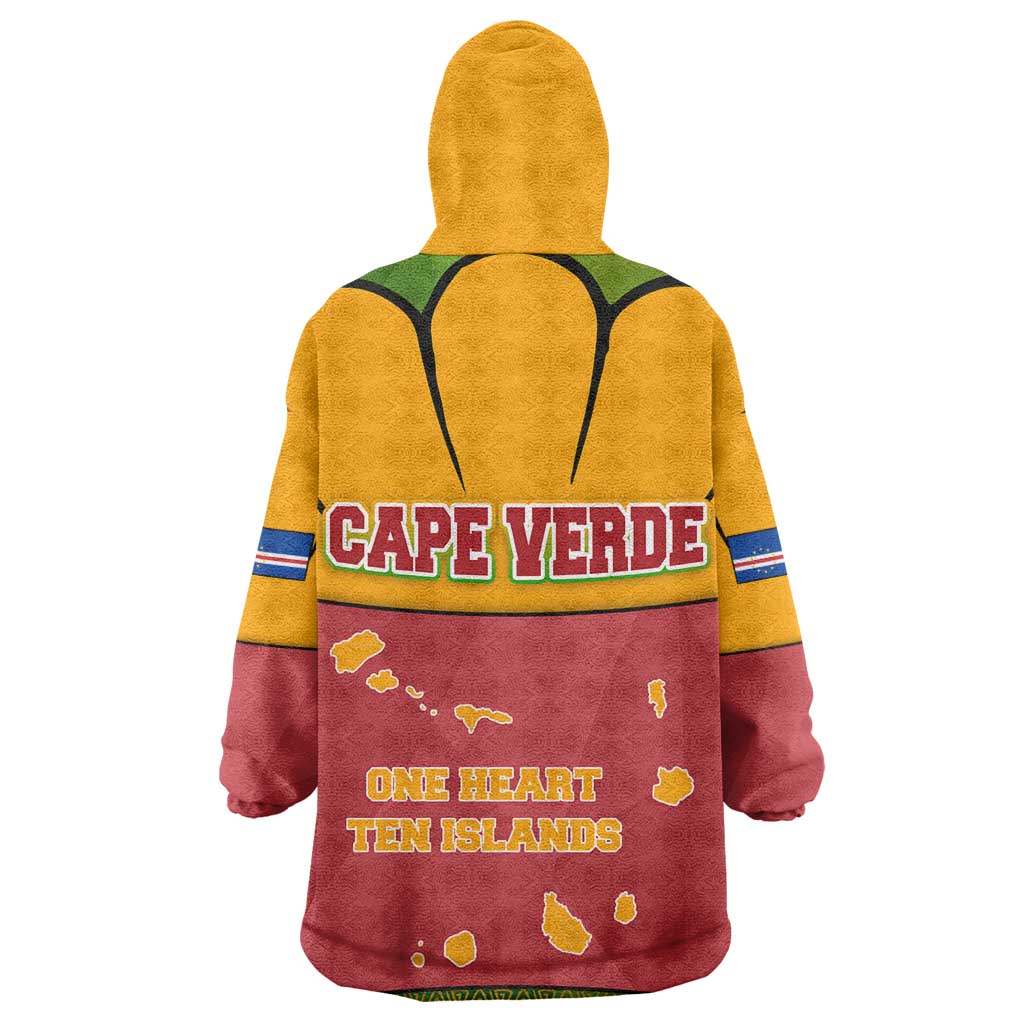 Cape Verde Wearable Blanket Hoodie One Heart Ten Islands National Emblem Spirit - African Pride