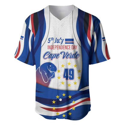 Cape Verde Baseball Jersey with Independence Day 5th July Flag Celebration Spirit