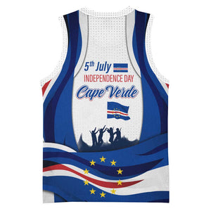Cape Verde Basketball Jersey with Independence Day 5th July Flag Celebration Spirit TS04