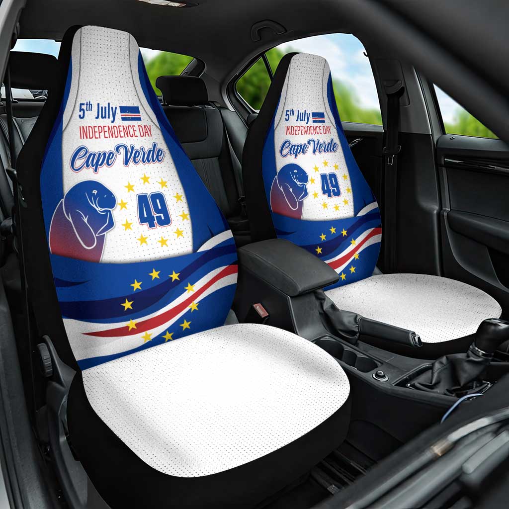 Cape Verde Car Seat Cover with Independence Day 5th July Flag Celebration Spirit