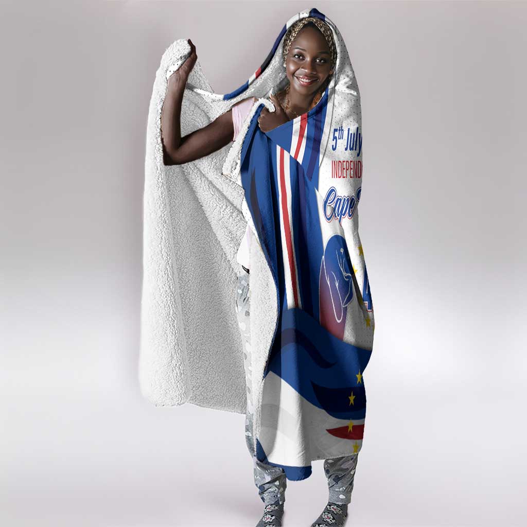 Cape Verde Hooded Blanket with Independence Day 5th July Flag Celebration Spirit