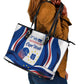Cape Verde Leather Tote Bag with Independence Day 5th July Flag Celebration Spirit