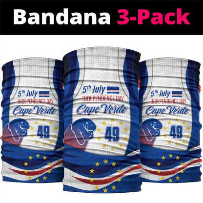 Cape Verde Neck Gaiter Independence Day 5th July Flag Celebration Spirit TS04