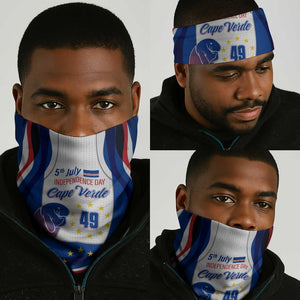 Cape Verde Neck Gaiter Independence Day 5th July Flag Celebration Spirit TS04