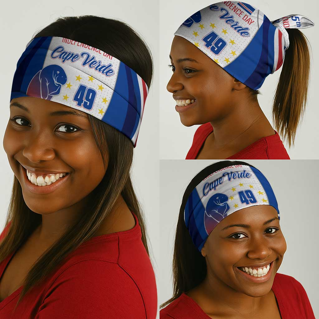 Cape Verde Neck Gaiter Independence Day 5th July Flag Celebration Spirit TS04