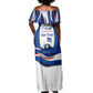 Cape Verde Off Shoulder Maxi Dress with Independence Day 5th July Flag Celebration Spirit