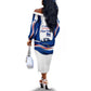 Cape Verde Off The Shoulder Long Sleeve Dress with Independence Day 5th July Flag Celebration Spirit